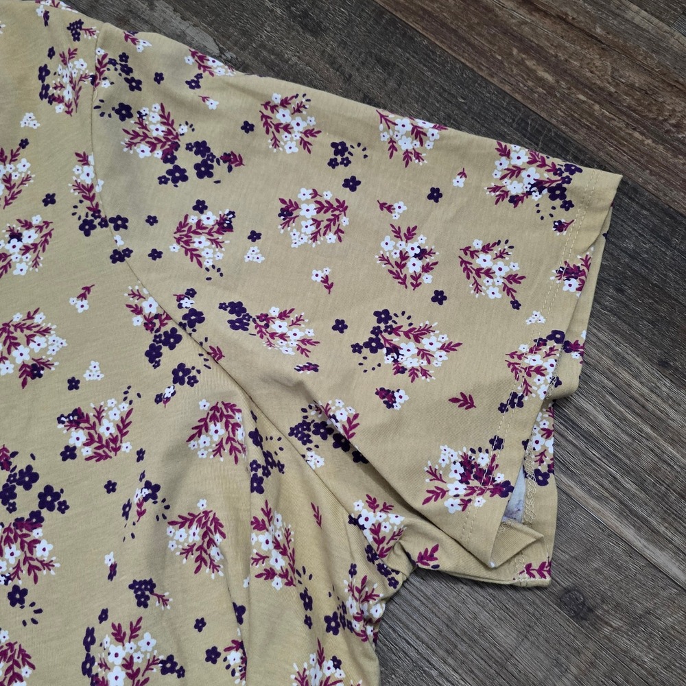 Woman Within Floral Pintuck Tunic Top Women 5X 38/40 Short Sleeve New - Picture 5 of 7